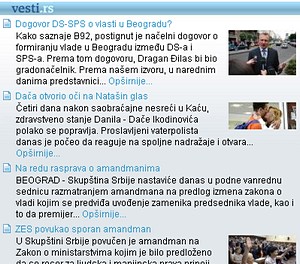 Vesti.rs - Widget dodaci za sajt